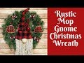 Dollar Tree Christmas Crafts: Dollar Tree Mop Gnome Wreath