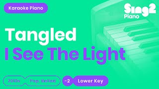 I See The Light - Tangled | Mandy Moore, Zachary Levi (Lower Key) Karaoke Piano Resimi