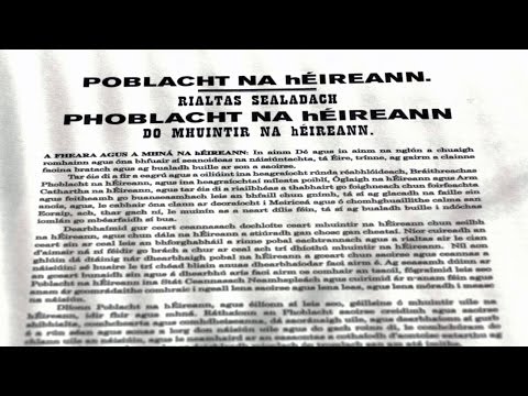 Video: Proklamasi Republik Irlandia 1916 Teks Lengkap
