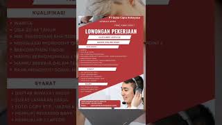 LOWONGAN PEKERJAAN PT GUNA CIPTA REKAYASA DIBUTUHKAN CUSTOMER SERVICE, ADMIN ONLINE SHOP #shorts