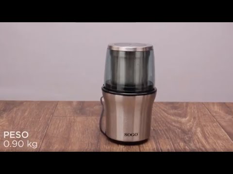 Кавомолка мультимолка роторна електрична з 2 знімними контейнерами SOGO MOL-SS-5230 300 Вт 100 г сухий вл, видео 1