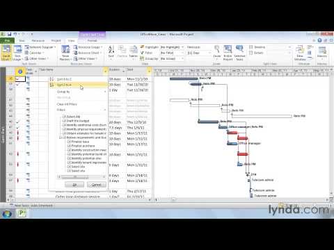 0504 Sorting tasks, assignments, and resources