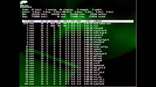 Using top in Linux