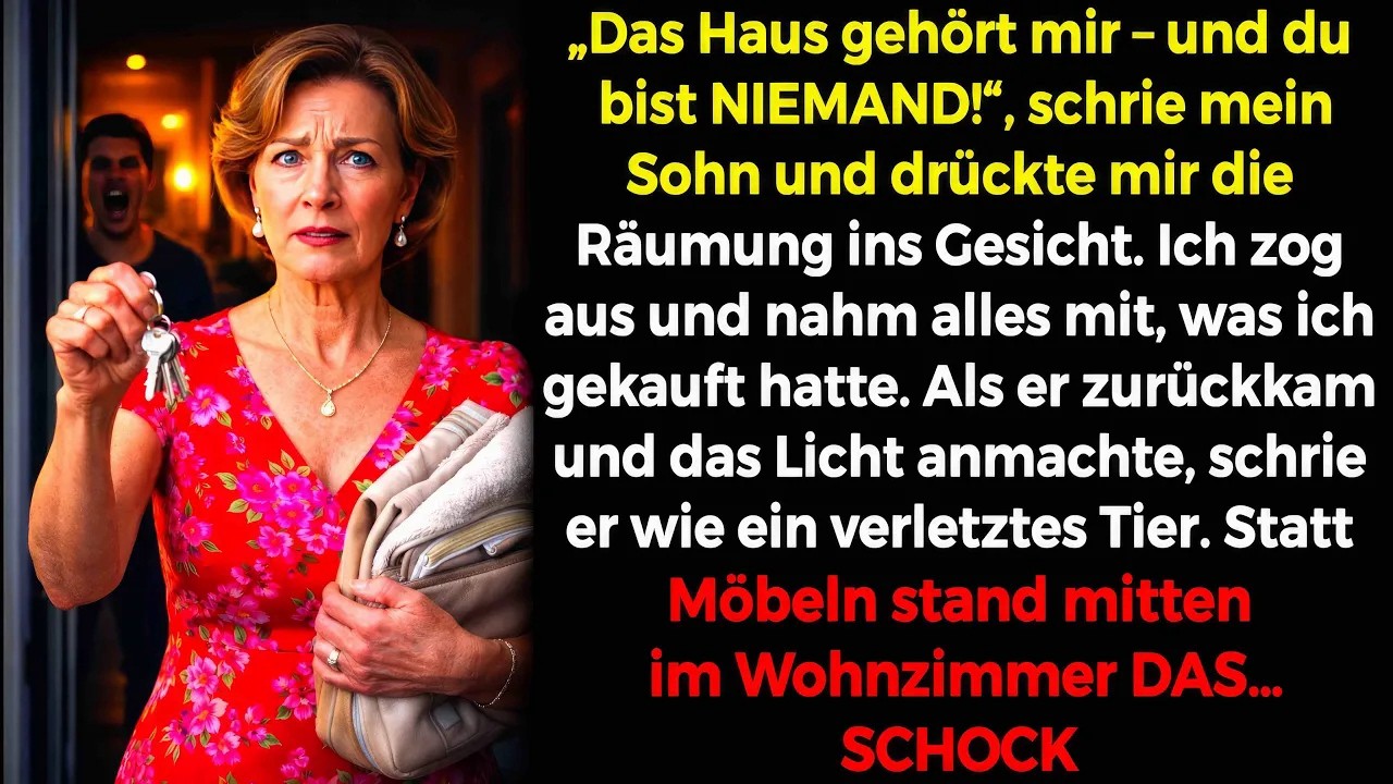 „Das Haus gehört mir!“, schrie mein Sohn  Ich ging, nahm alles mit  Licht an – er schrie