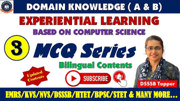 3 - Experiential Learning Pedagogy MCQ Series || Computer Science Pedagogy || EMRS Tier-1