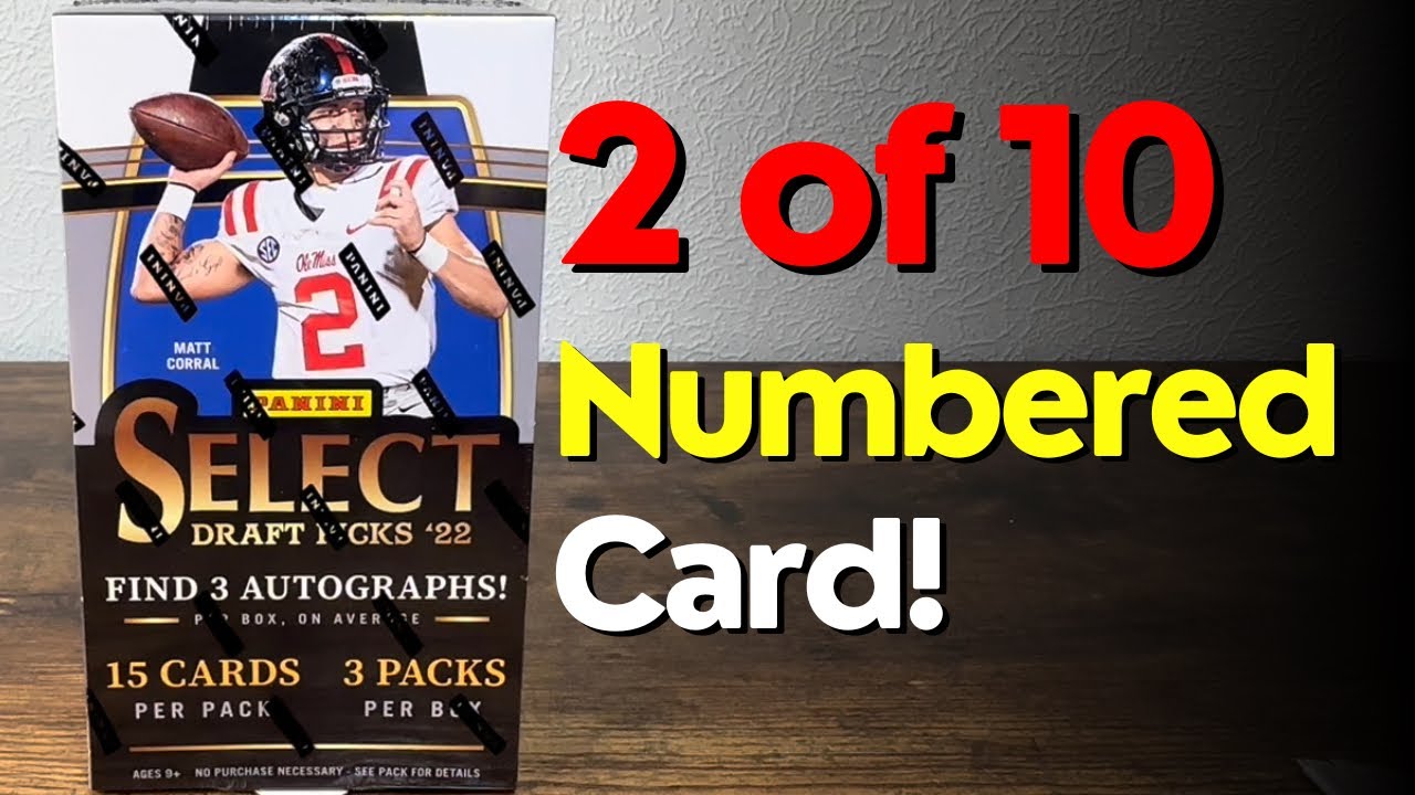 2 of 10 Numbered Card! 2022 Select Draft Picks Hobby Box Football