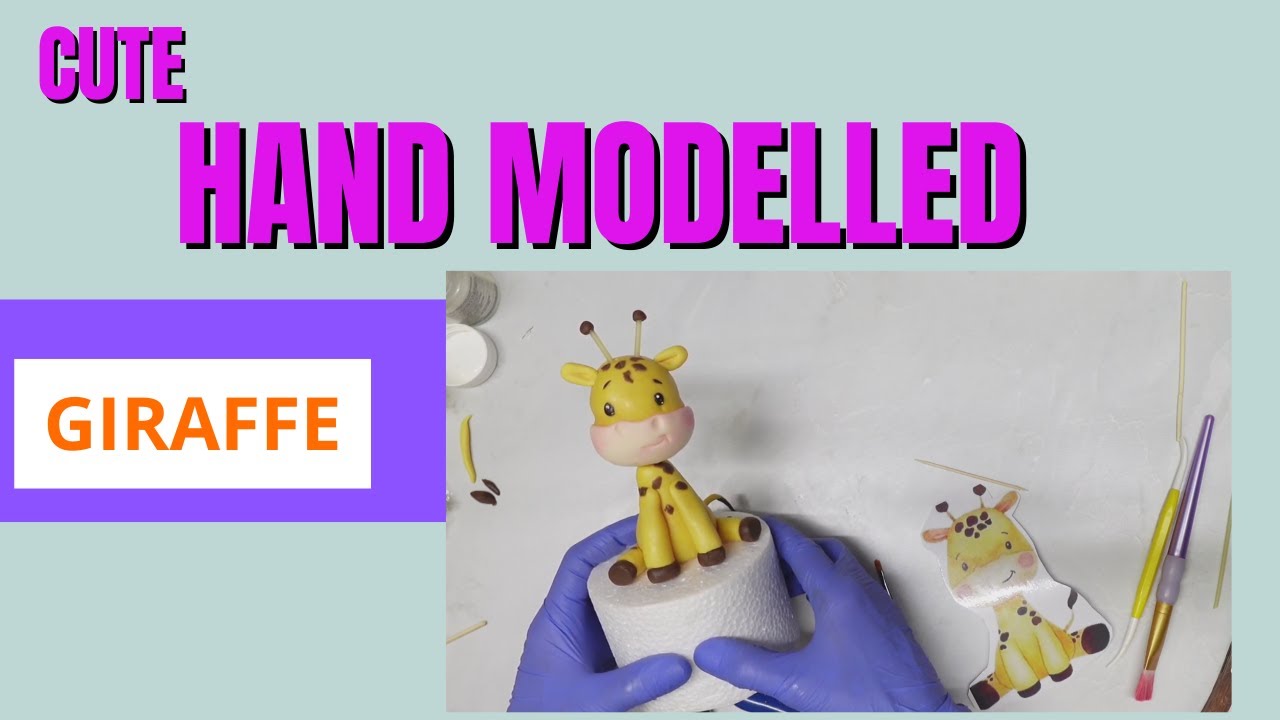 Sugar modelling cute giraffe