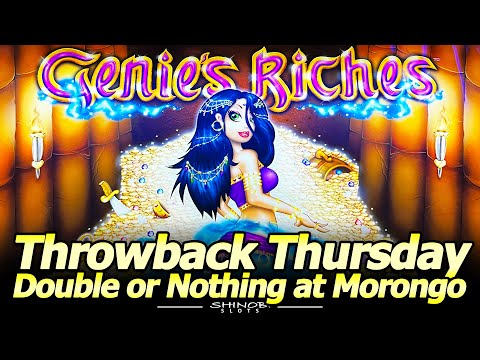 Genie's Riches Slot Machine for Throwback Thursday - Live Play and Free Spins Bonuses at Morongo!