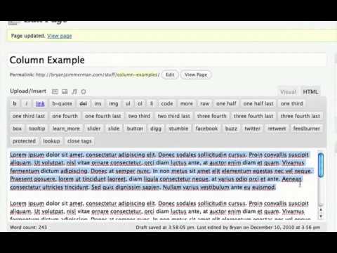Wordpress shortcodes elegant themes layout