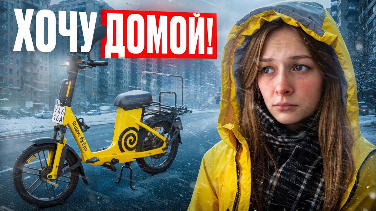 СЛЁЗЫ и ГОЛОД в Яндекс Еде. Первый день на БАЙКЕ: Справилась или ушла?