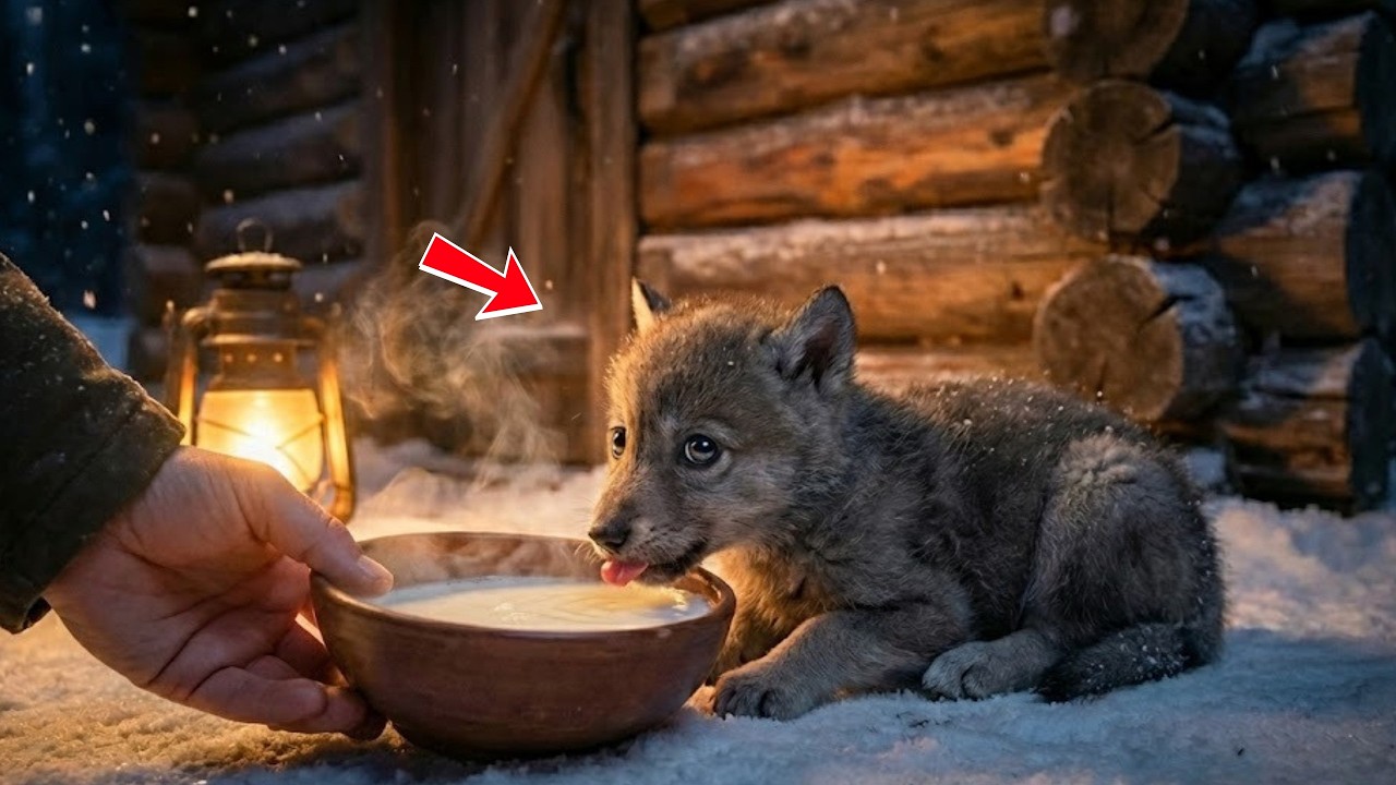 Последняя миска супа для замерзшего волчонка.