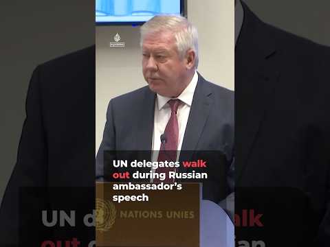 UN delegates walk out during Russian ambassador’s speech | AJ #shorts