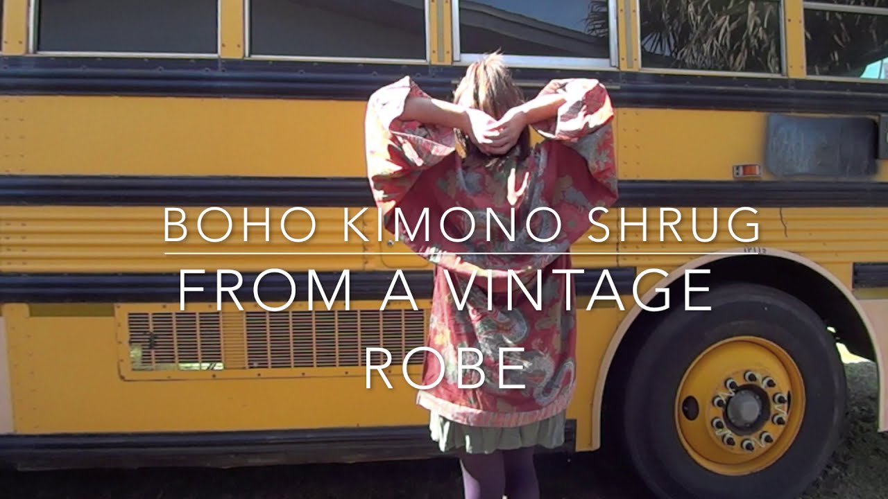 Upcycled Boho Shrug from a Vintage Bath Robe