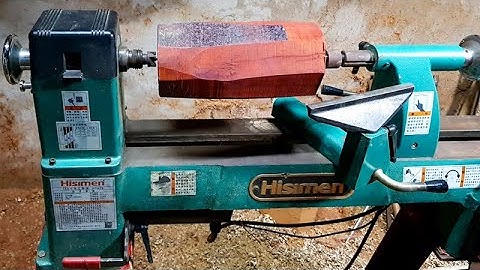 Tiện gỗ : Tiện chiếc tỳ bà gỗ hương đỏ-Woodturning - Empty red wooden vase/