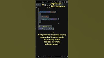 JavaScript :  Use of Rest Operator (...) #shorts  #ytshorts  #javascript