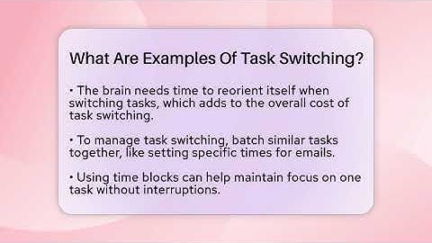 What Are Examples Of Task Switching? - The Personal Growth Path