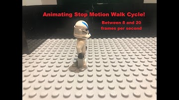 How to animate your lego stop motion walk cycle! 8-20 frames per second!