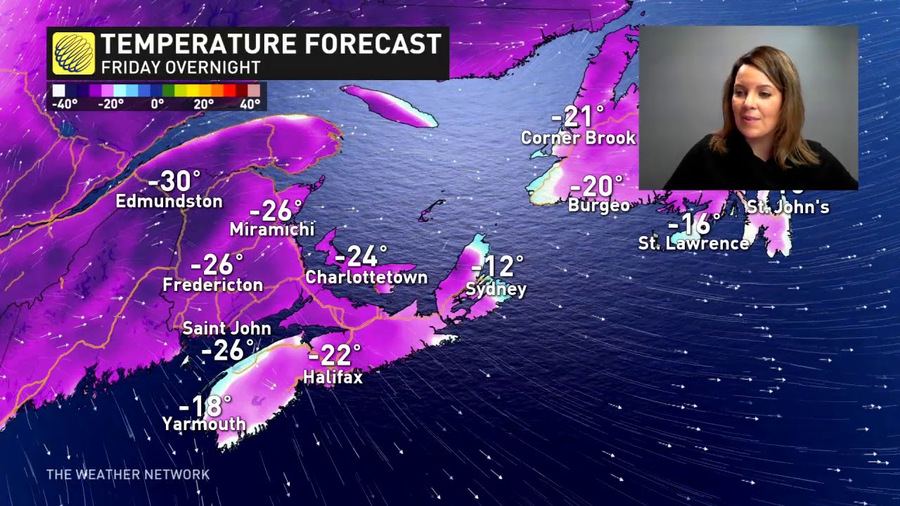 Very cold air coming to Atlantic Canada - Weather Update - Feb. 14 2020