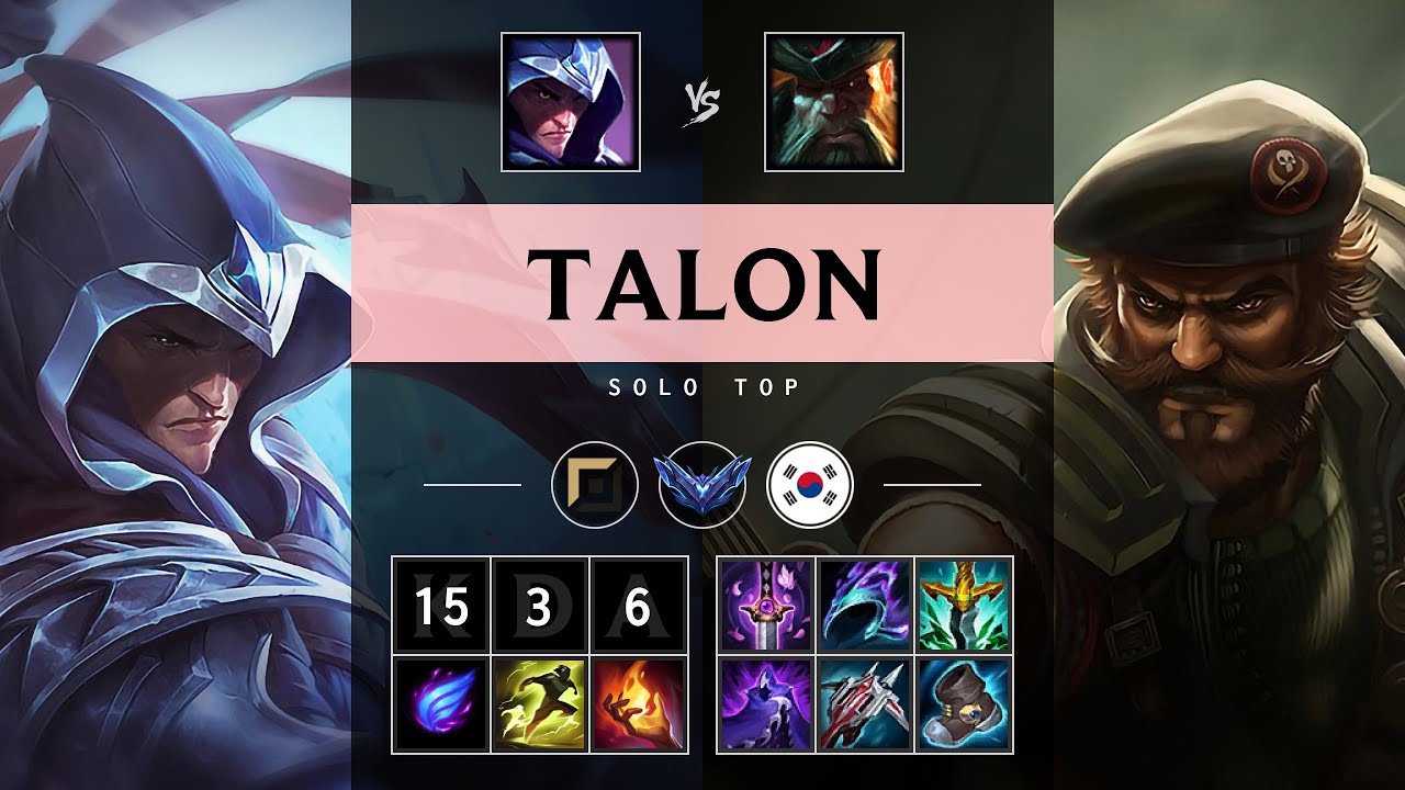 Talon Top vs Gangplank - KR Diamond Patch 25.14