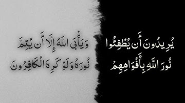 ﴿ يريدون أن يطفئوا نور الله بأفواههم ويأبى الله إلا أن يتم نوره ﴾ || 🍂 سورة التوبة ٣٢.