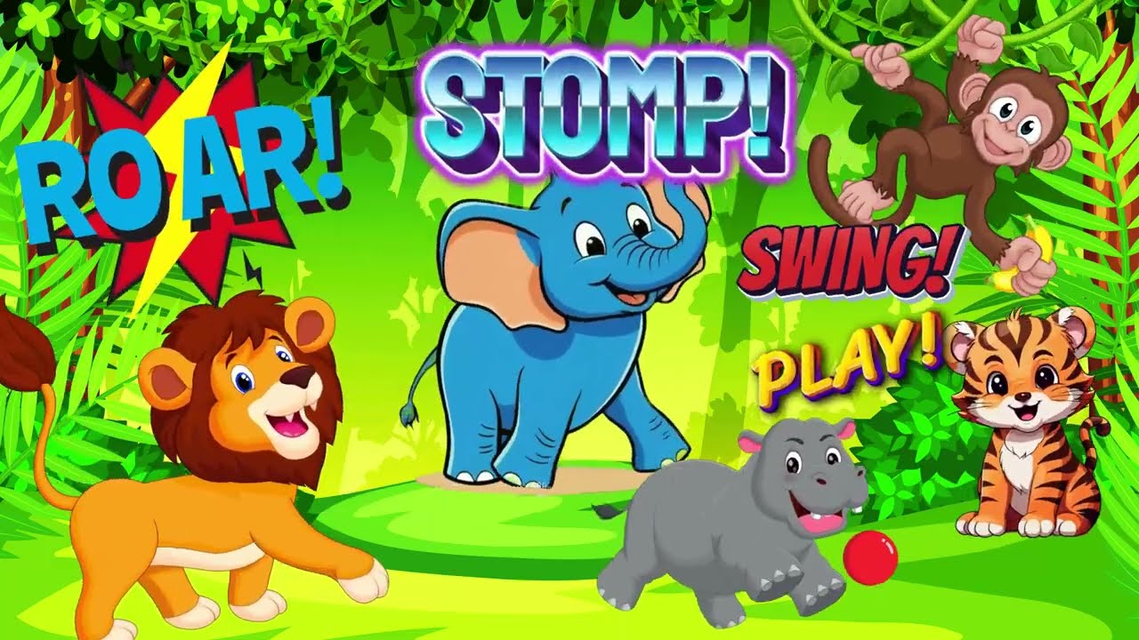 Jungle Animals Adventure fun song for kids!