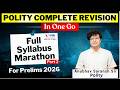 UPSC POLITY Full Syllabus Marathon 2026 | Prelims Complete Revision Part 2 | VISHNU IAS