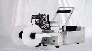 round bottles labeling with date printing function tabletop labeller máquina de etiquetas botellas