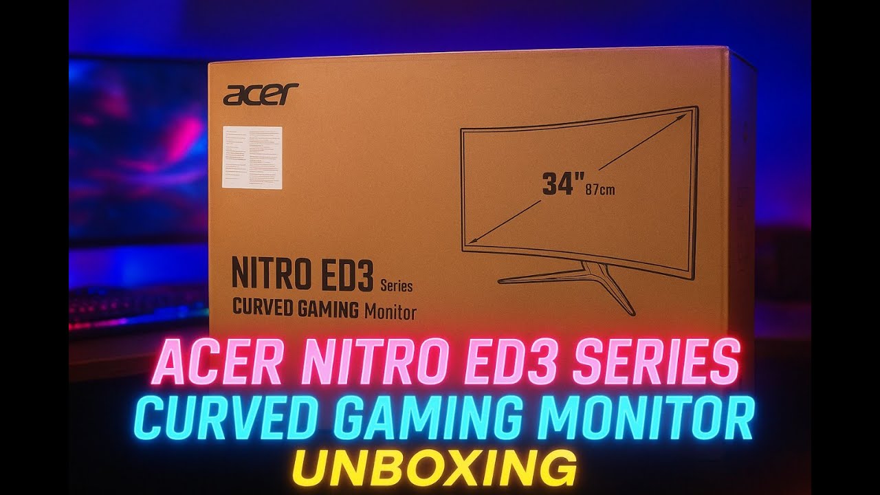 Acer Nitro ED3 34 Inch Curved Gaming Monitor Unboxing and Review | Best Gaming Monitor 2025