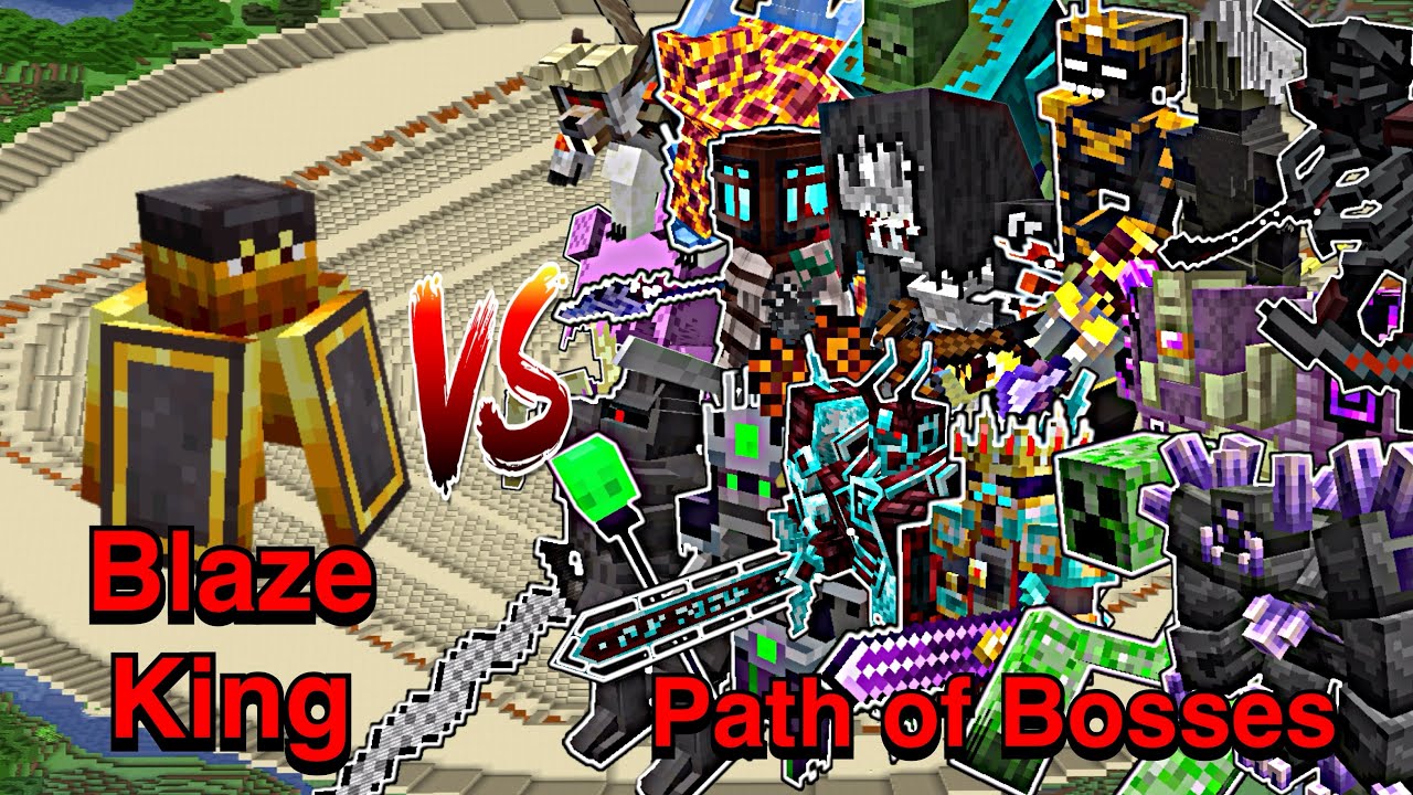 Minecraft |Mobs Battle| Blaze King (Leo's Bosses)VS Path of Bosses
