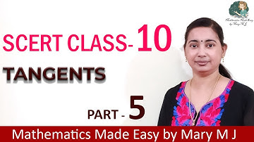 SCERT Class 10 | TANGENTS - Questions from Page 179 | Ms. Mary M J - Part 5