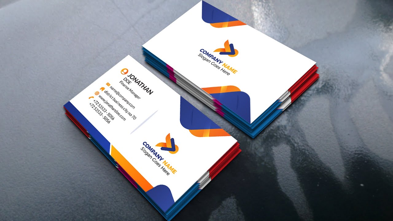Modern Business Card Design Tutorial In Illustrator Bangla