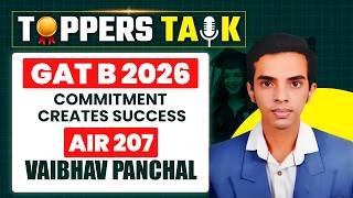Vaibhav Panchal | GAT B 2026 | AIR 207 | Commitment Creates Success