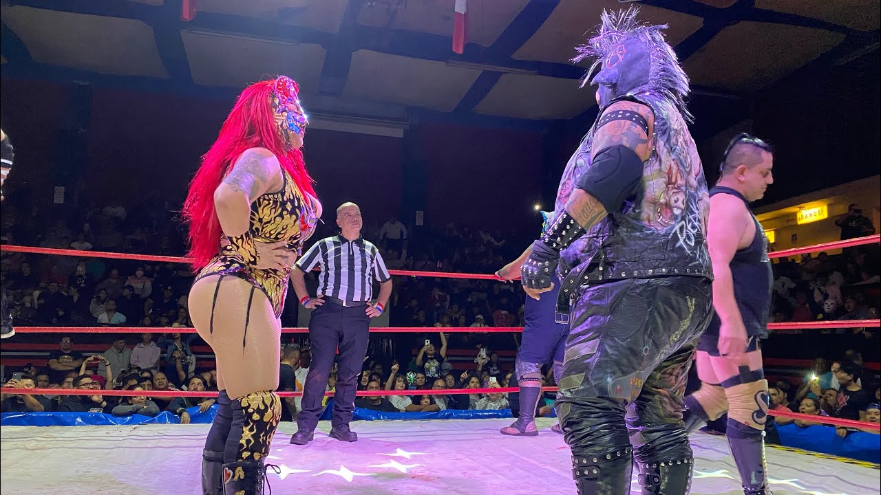 Puerquiza Extrema Vs Sadika, Joe Líder y Fantasma de la Ópera. Arena Naucalpan