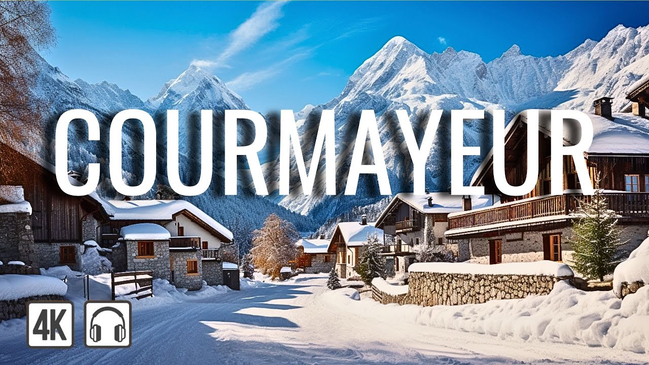 City tour - Courmayeur, Italy. Walking tour of the old town near the famous Mont Blanc.