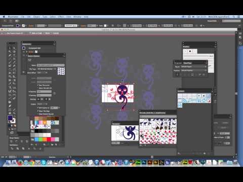 Illustrator patterns grid / brick / hex