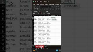 Excel Trick: Small to Capital in 1 Click ⚡#upper #excel  #data #exceltricks