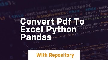 convert pdf to excel python pandas