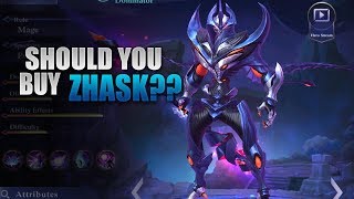 Should You Buy Zhask? 1000 Diamonds Giveaway- Mobile Legends - Guide - Gameplay