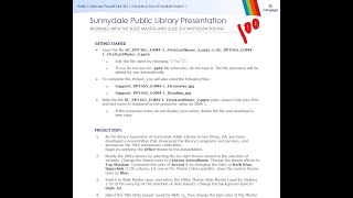 Shelly Cashman PowerPoint 365 | Module 4: End of Module Project 1