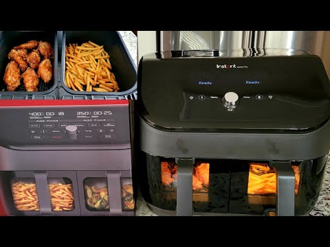 Instant Pot Vortex Plus Dual Basket Air Fryer with ClearCook Unboxing +  First Cook Airfryer 