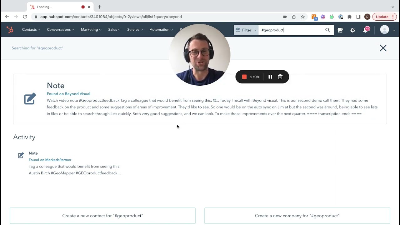 Use hashtags in your HubSpot notes. You won't regret it!! - YouTube