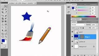 Photoshop CS5 Tutorial Raster vs. Vector Adobe Training Lesson 12.1