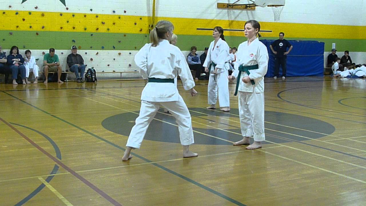 Green Belts Testing For Blue 3 Step Sparring Charleswood Karate May