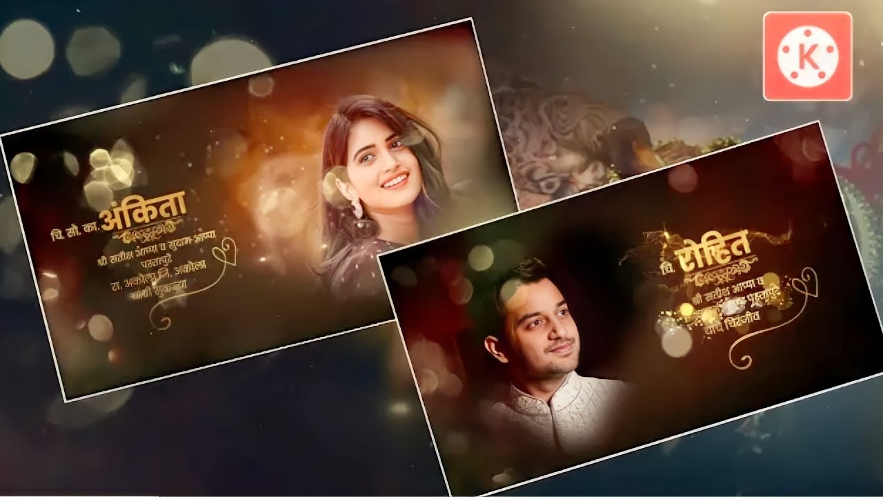 New Latest Golden Wedding Invitation Video 2022 Kinemaster Project