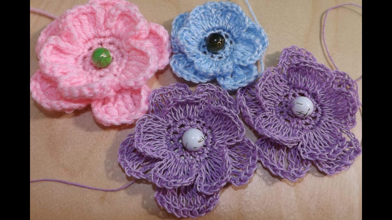 Crochet Easy Flower YouTube
