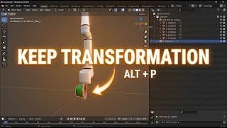 Blender Quick Tip Unparent Without Moving Keep Transformation
