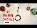 DIY Macrame Christmas | Cách làm vòng hoa macrame mini trang trí cực xinh (Cách 1) | @Thoahandmade