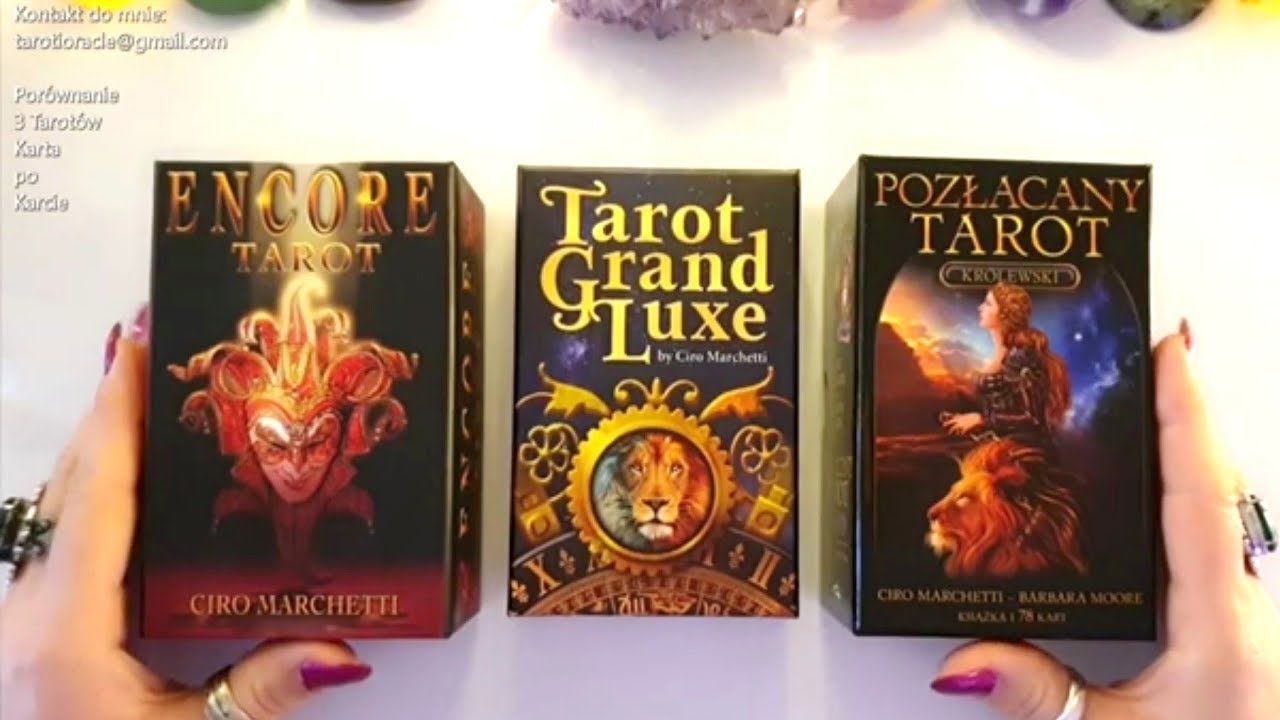 Encore Tarot vs Tarot Grand Luxe vs Pozłacany Tarot Królewski. Porównanie. Recenzja 🔔 PL