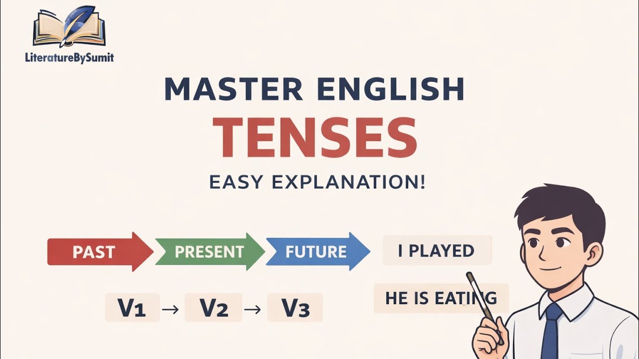 English Tenses in One Video | Easy Explanation | LiteratureBySumit