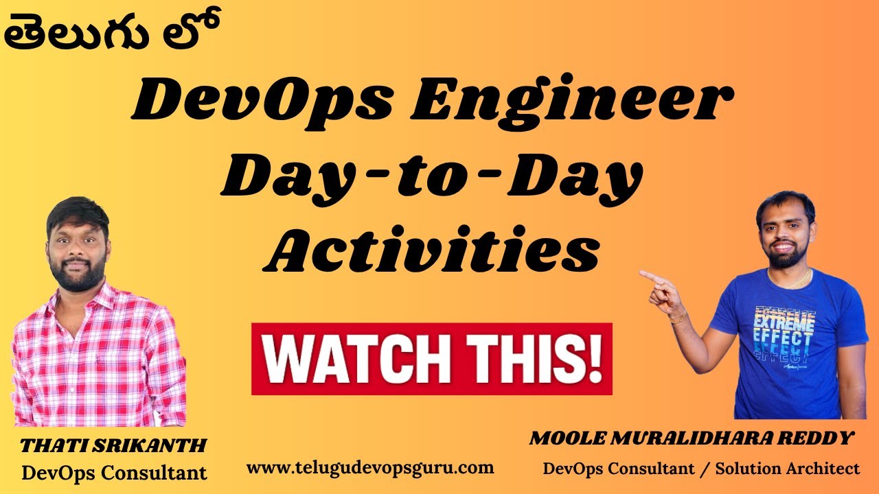 DevOps Engineer Day-to-Day Work in Telugu | Real-Time Project Work ...